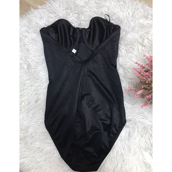Vtg 2002 Y2k Victorias Secret Bodysuit Girdle BODY SLIMMING Shaper Black 34B/SM - Picture 5 of 8